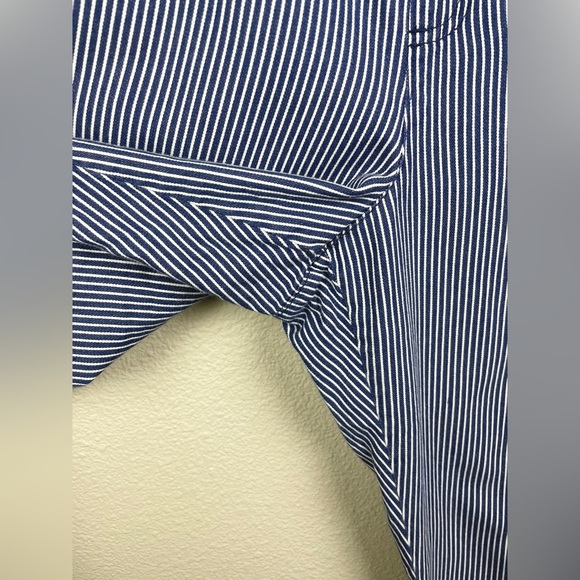 Gap Women's Large V-Easy Pant Bold Navy Stripe White Casual Pull-On Drawstring - Picture 6 of 14